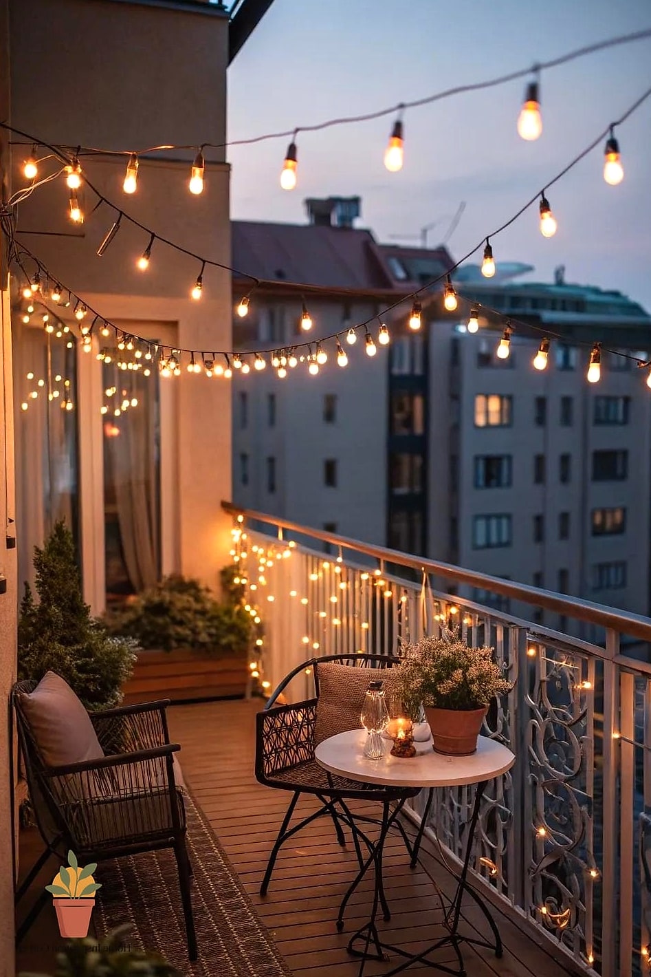 20 Balcony Poses Ideas That Will Transform Your Space 5 The String Light Wonderland