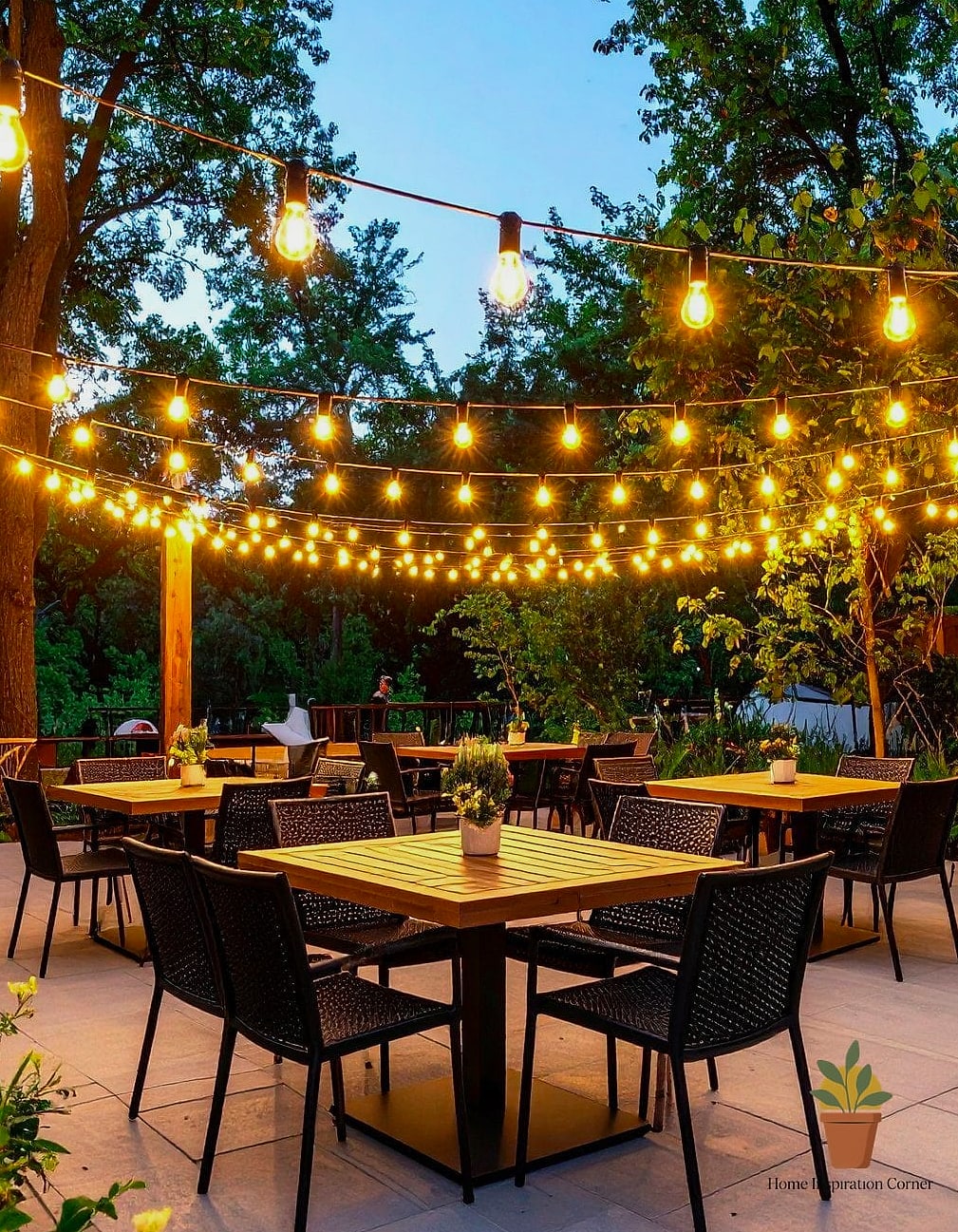 String Lights Draped Low