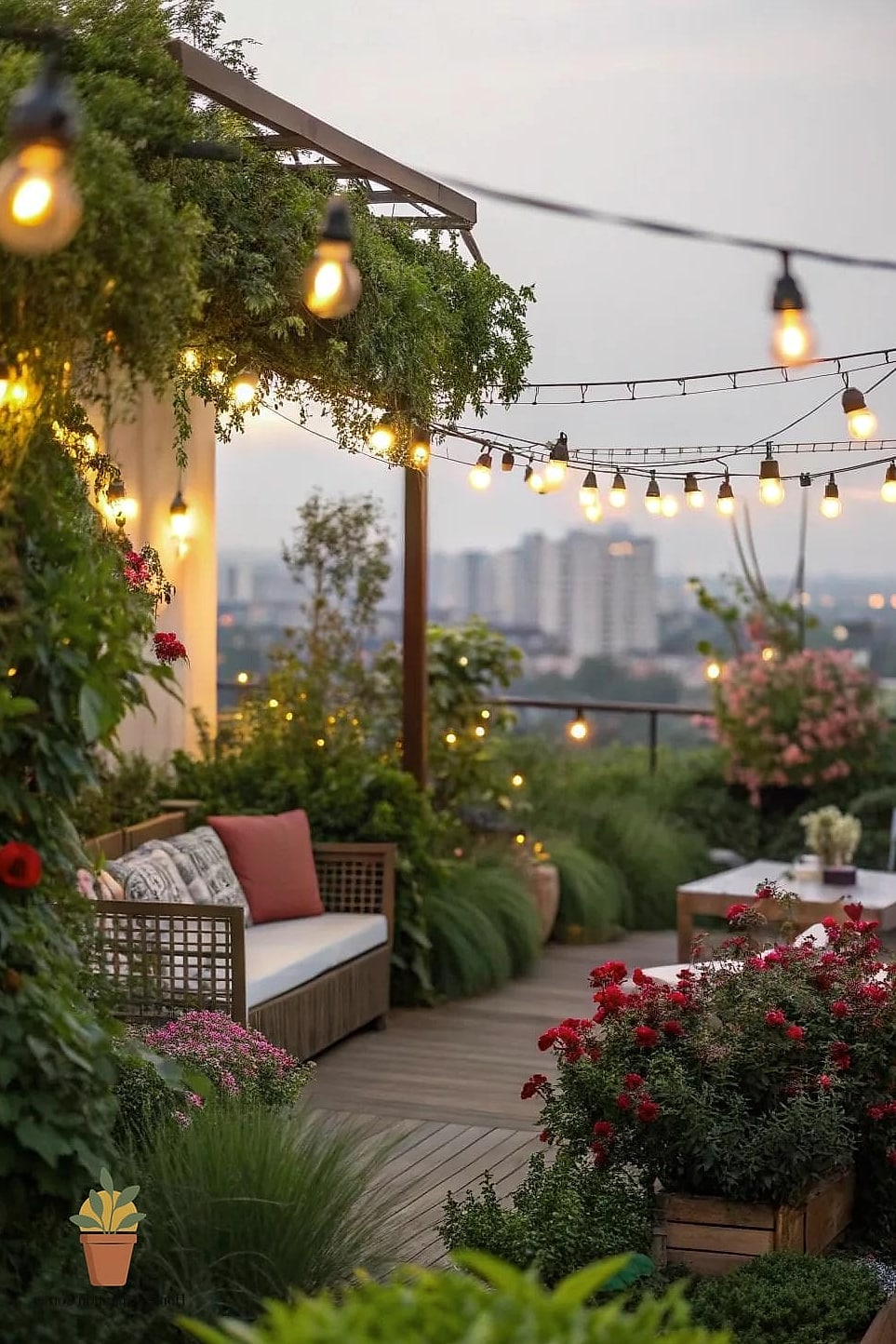 25 Home Terrace Ideas Ideas That Will Transform Your Space 3 String Lights on a Timer