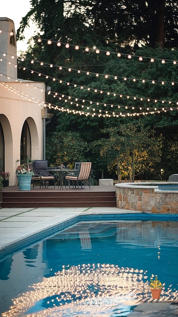 String Lights Draped Overhead