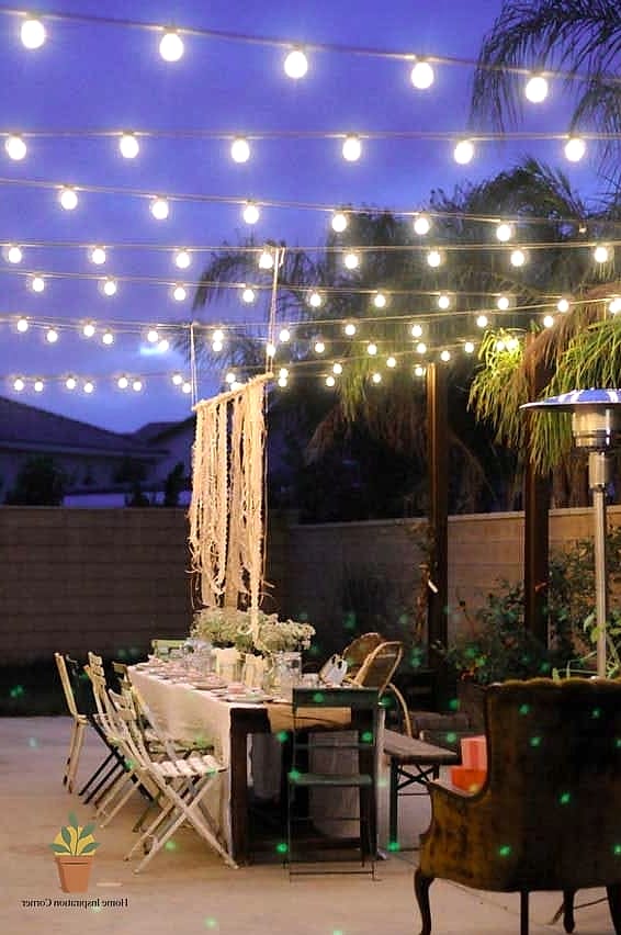 String Lights Over a Backyard Patio