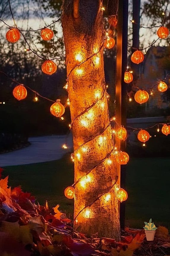 23 Outdoor Fall Decor Ideas Designs That Maximize Style and Function 12 String Lights Woven Through Pergolas or Railings