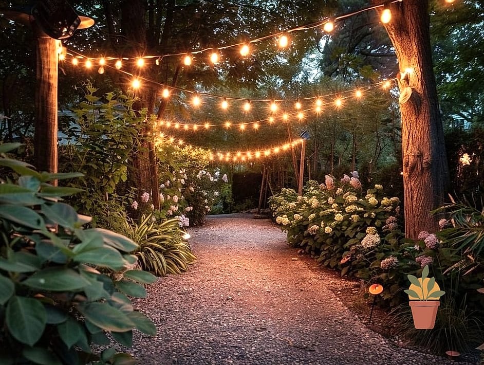String Lights Over Patios and Decks