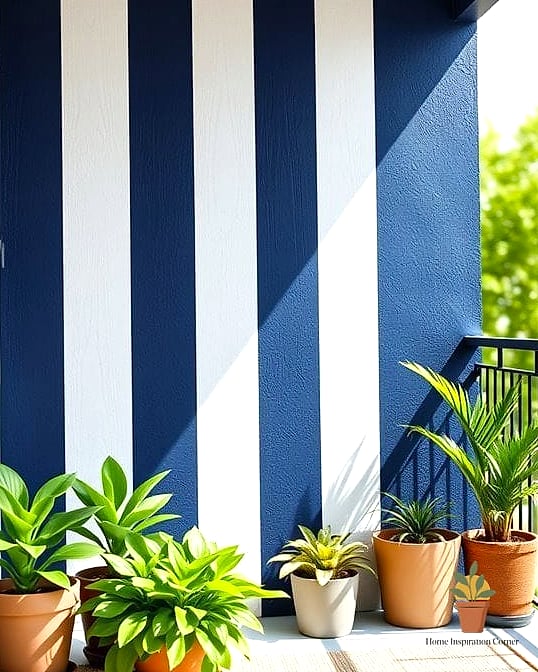 23 Balcony Decoration Ideas Looks We're Obsessed With This Year 11 Striped Outdoor Cushions