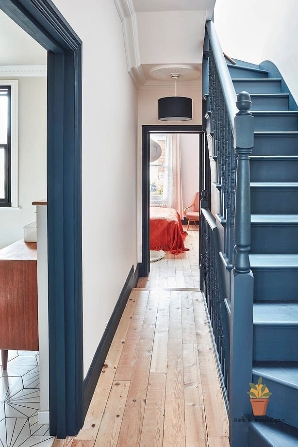 Stripped and Painted Floorboards