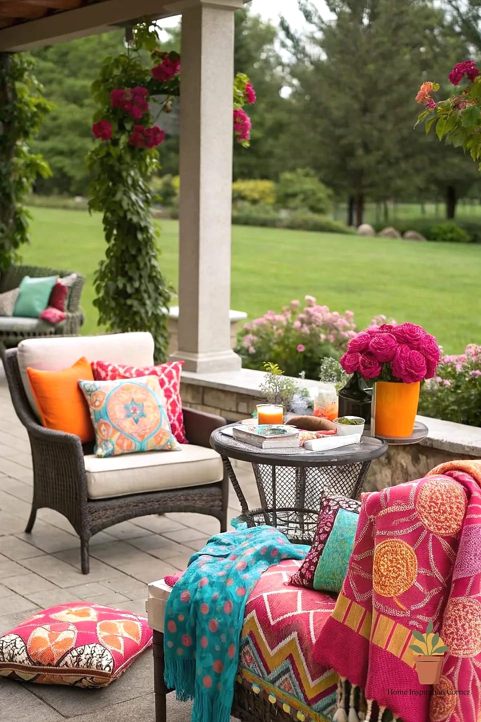 10 Outdoor Patio Decor Makeovers That Look Incredibly Expensive 11 Style with Layered Textiles and Seasonal Accents