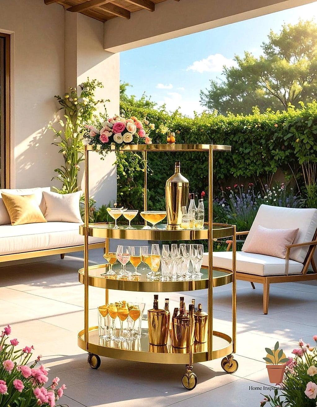 Style a Small Bar Cart for Outdoor Entertaining