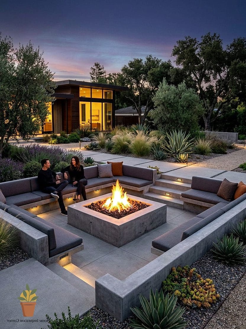 Sunken Fire Pit Lounge