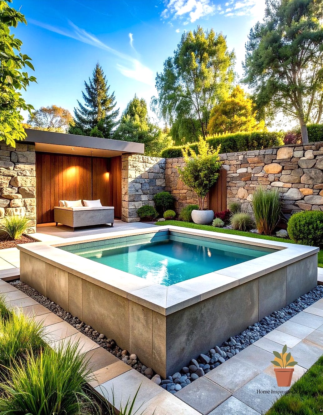Sunken Hot Tub with Wood Decking