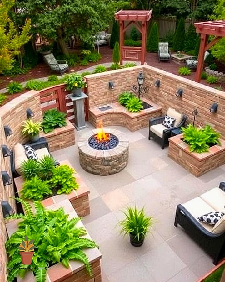 Sunken Patio for a Cozy Feel