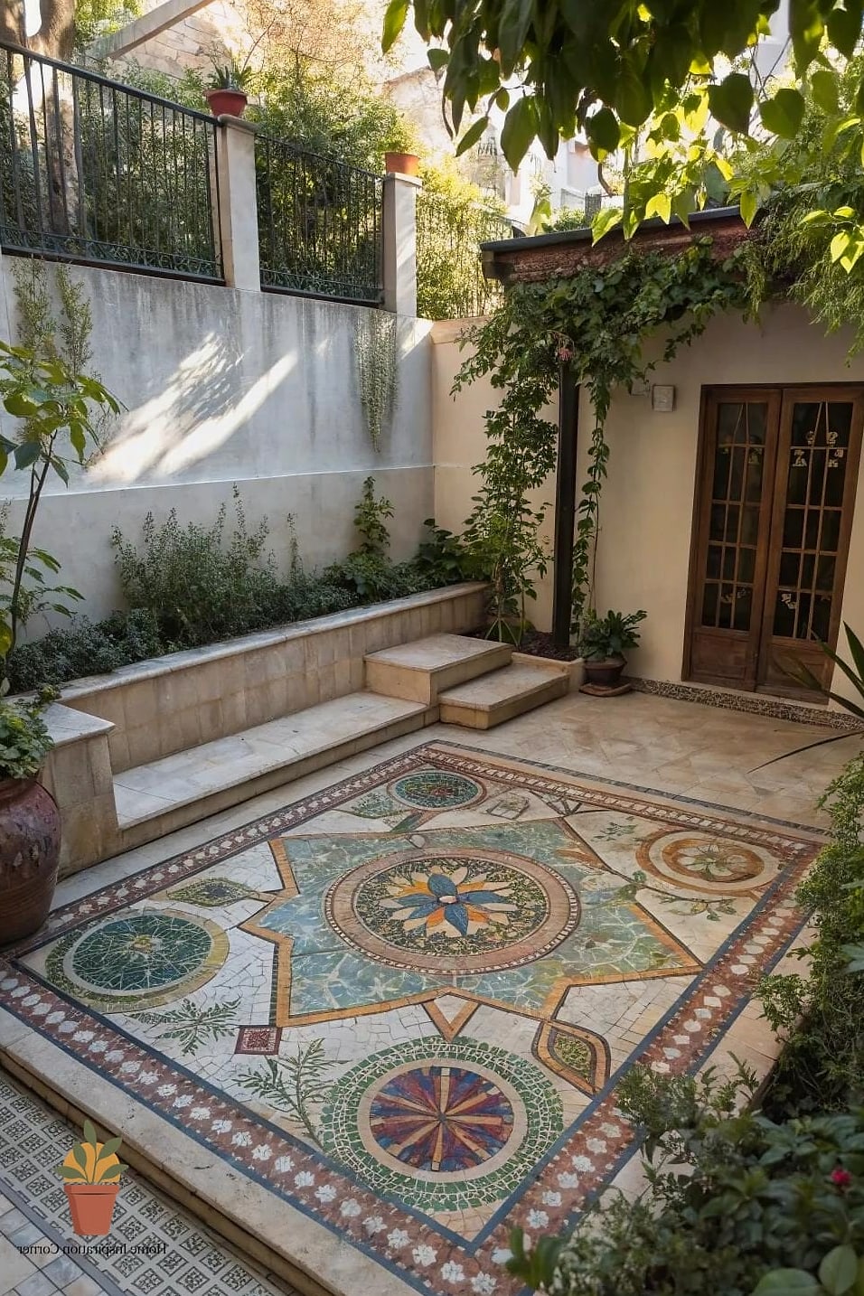 25 Patio Tiles Designs That Maximize Style and Function 24 Sunken Patio Tile Design
