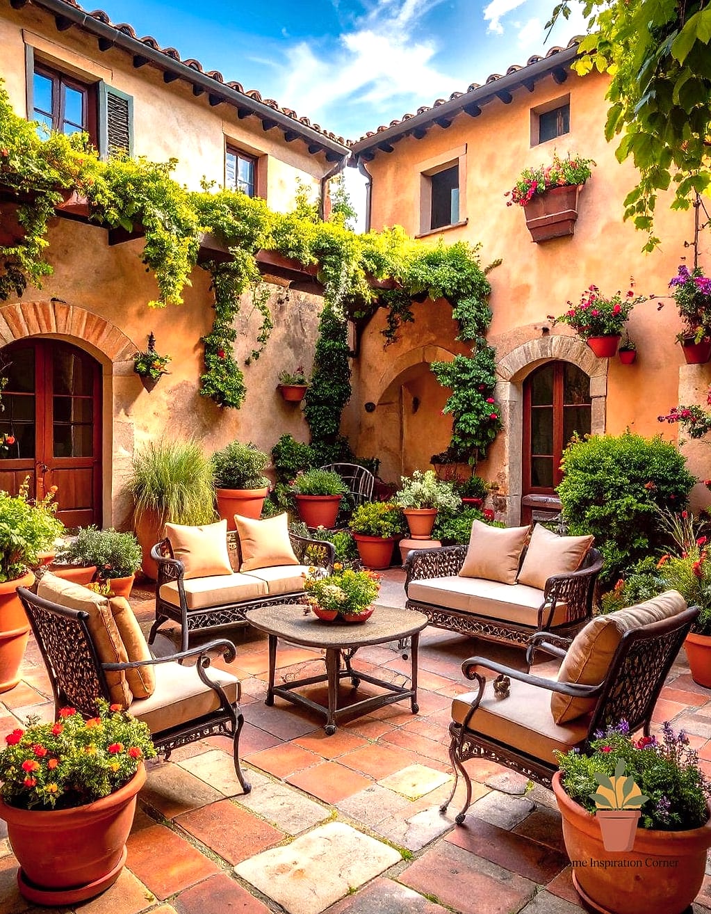A Sunken or Slightly Raised Patio Design