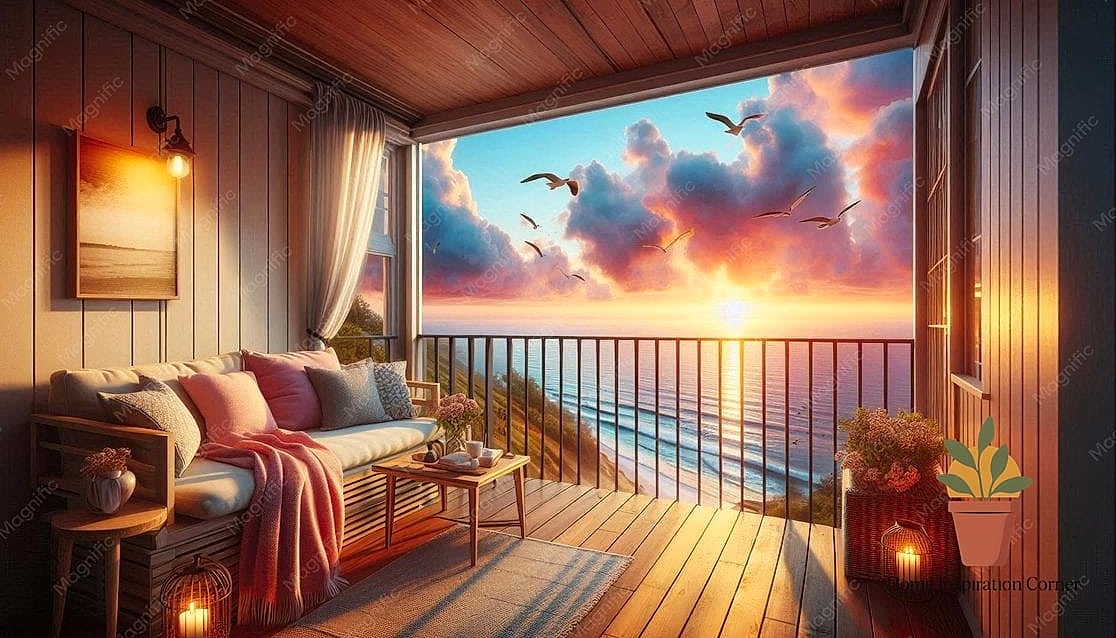 18 Balcony Wall Painting Ideas Ideas That Work in Any Size Home 14 Sunset Ombre for a Statement Feature