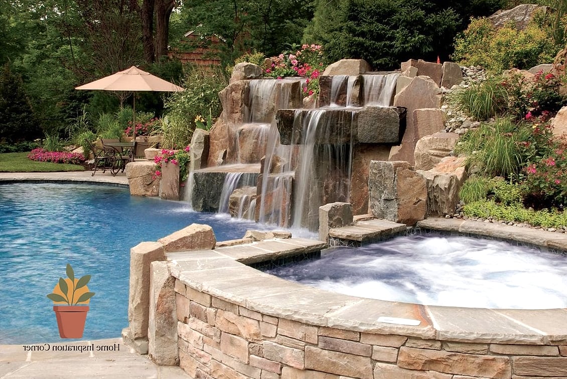 Swim Spa with a Waterfall Wall