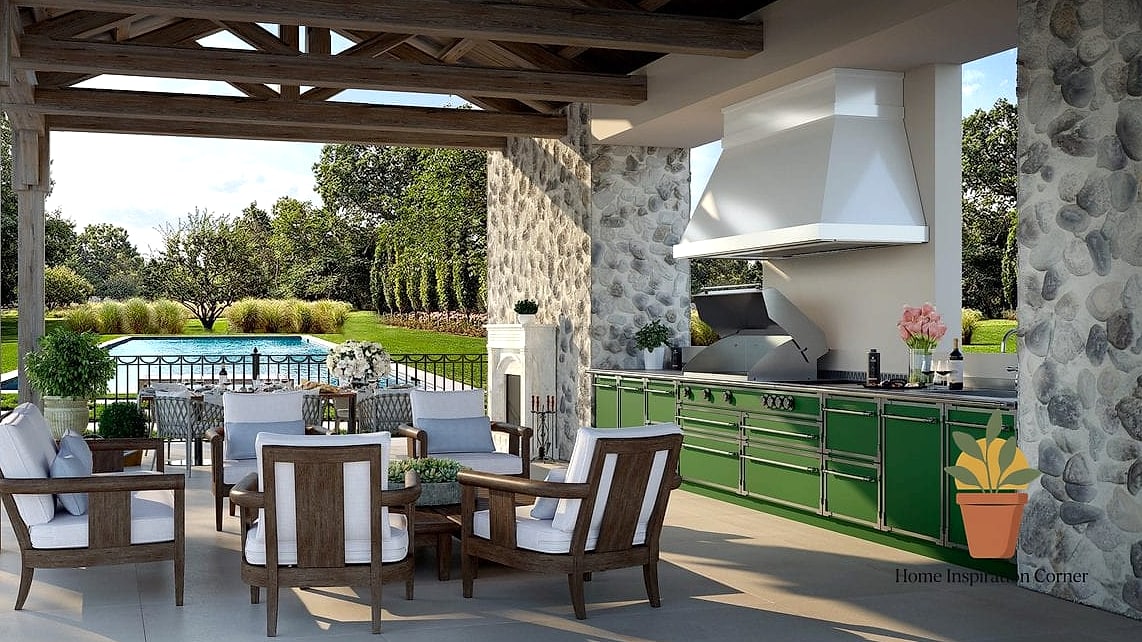 19 Terrace Interior Design Photos That Will Inspire Your Next Project 13 Terrace with Outdoor Kitchen and Dining Zone