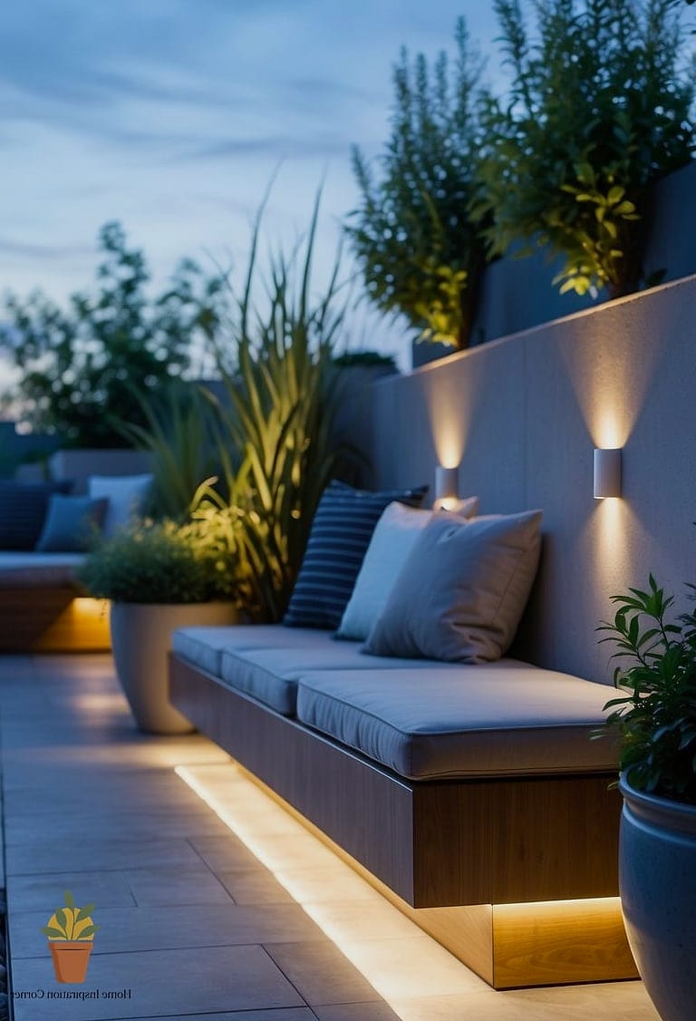 Terrace with Recessed Lighting in the Decking