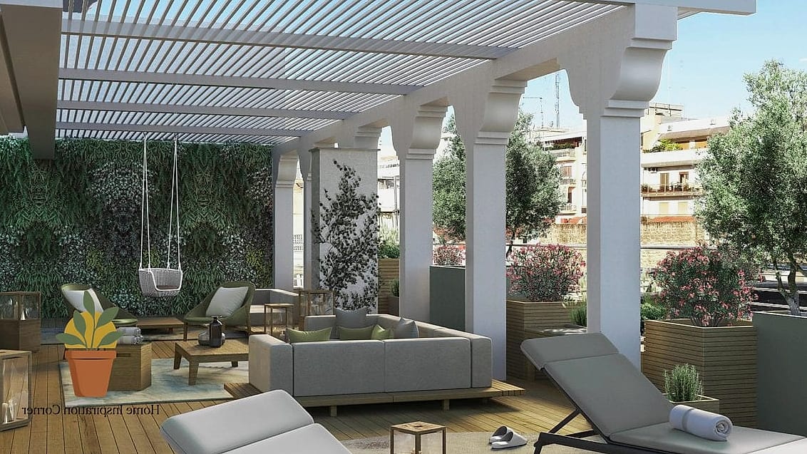 19 Terrace Interior Design Photos That Will Inspire Your Next Project 15 Terrace with Statement Outdoor Rug and Pattern Mixing