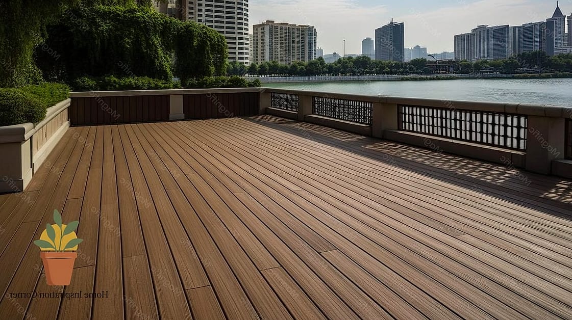 Terrace with Wood and Composite Hybrid Decking
