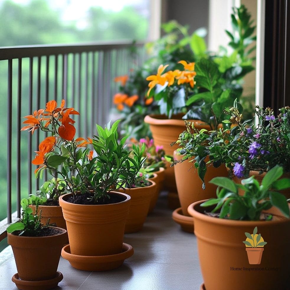 Terracotta Pots in Varying Heights