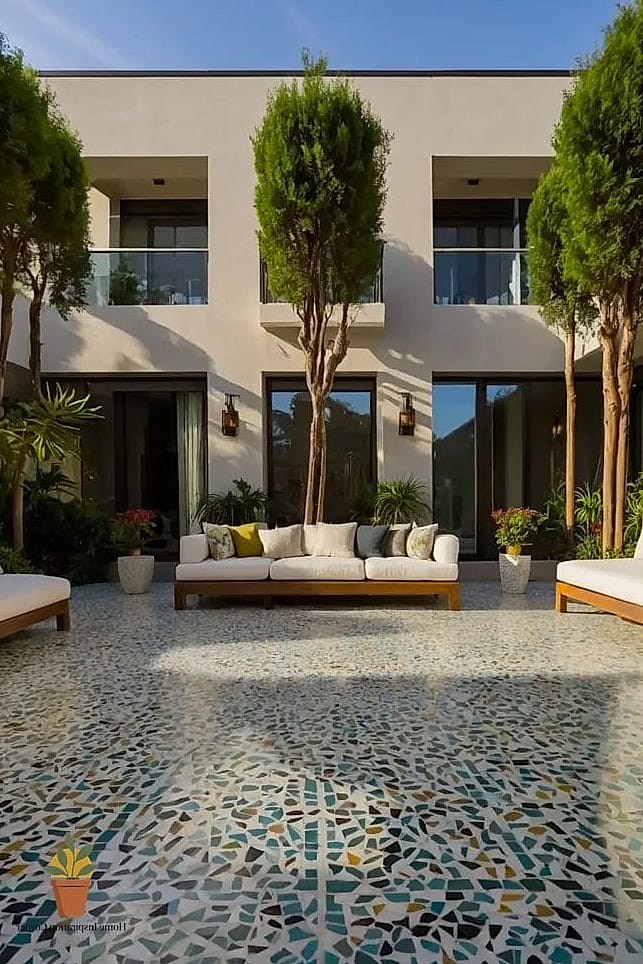 Terrazzo and Mosaic Tile Accents