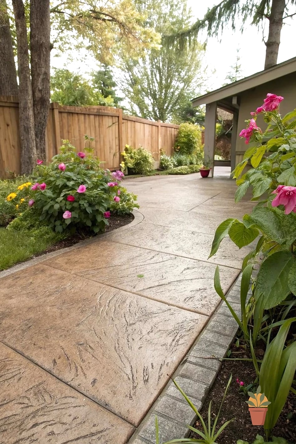 Textured Concrete with a Broom Finish