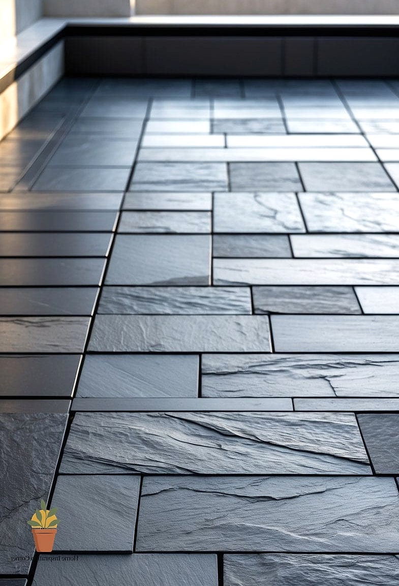 Textured Slate-Look Tile for Slip Resistance