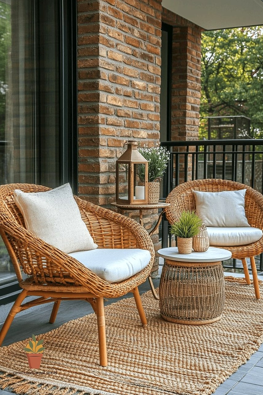 23 Balcony Decoration Ideas Looks We're Obsessed With This Year 16 Textured Woven Screens