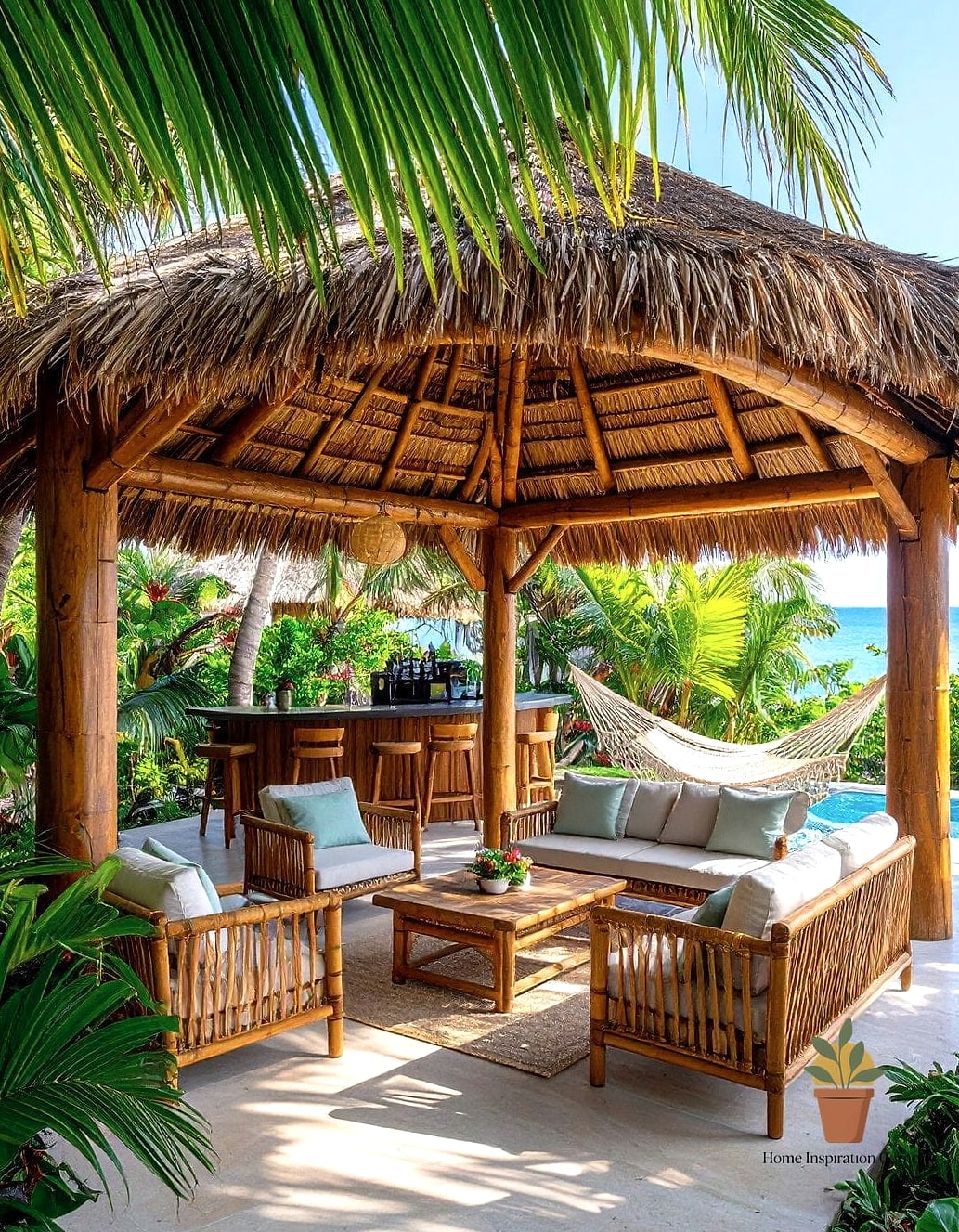Thatched Palapa-Style Roof