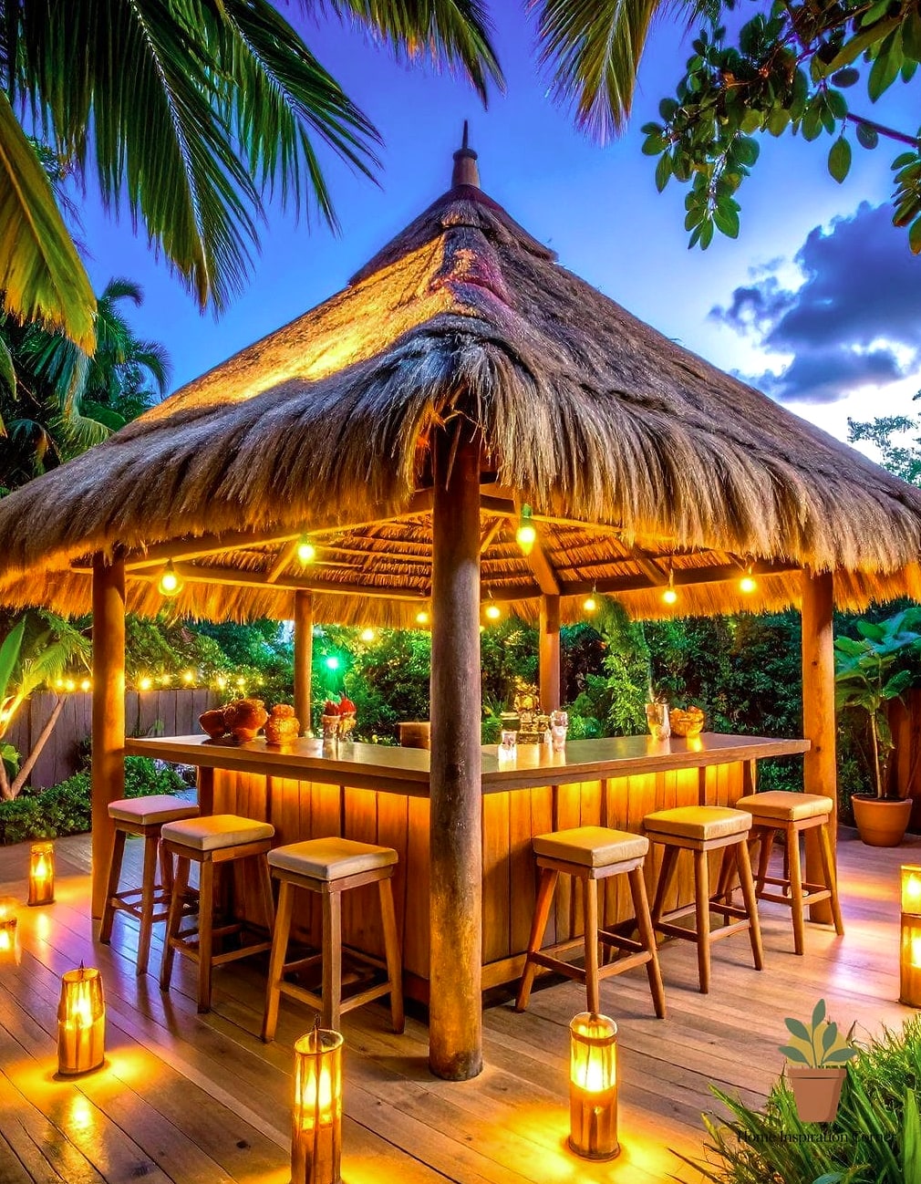 Thatched Tiki-Style Roof