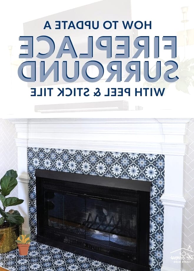 Tile-Wrapped Fireplace in a Bold Pattern