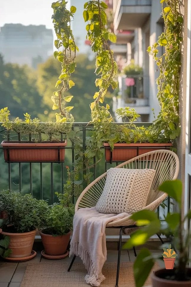23 Balcony Decoration Ideas Looks We're Obsessed With This Year 13 Trailing Vines on the Railing