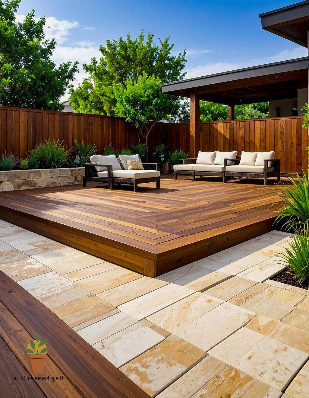 19 Backyard Patio Designs With Pool Makeovers That Look Incredibly Expensive 2 Travertine Decking with a Negative-Edge Pool