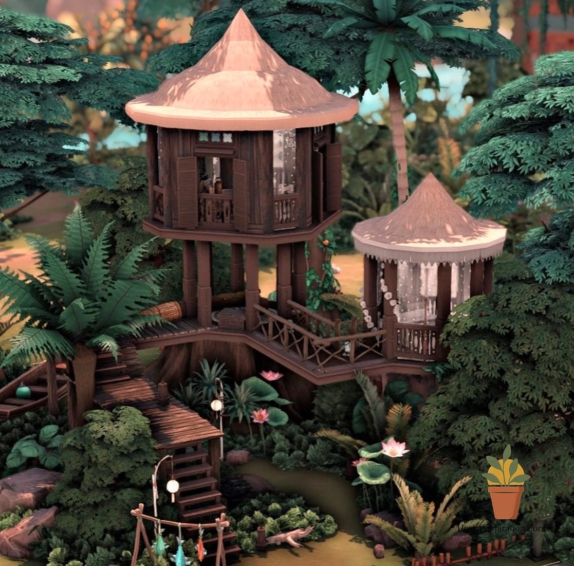 27 Sims 4 Backyard Ideas Designs That Maximize Style and Function 19 Treehouse Retreat