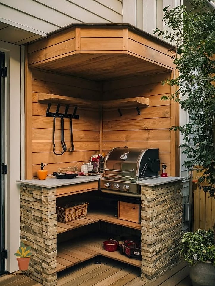 Turning a Corner Nobody Used Into an Outdoor Kitchen Nook