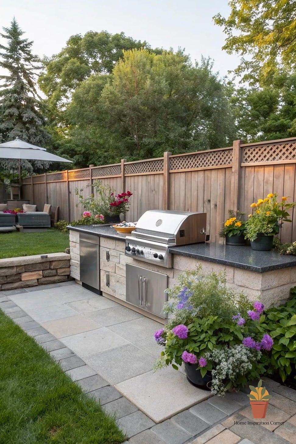 Turning an Unused Side Yard Into a Full Grill Station