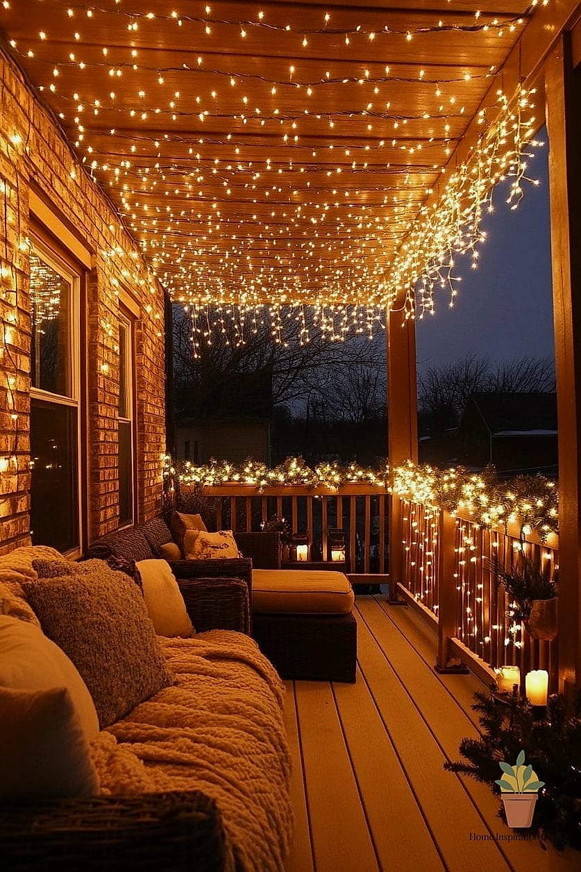 A Twinkling Curtain Light Backdrop