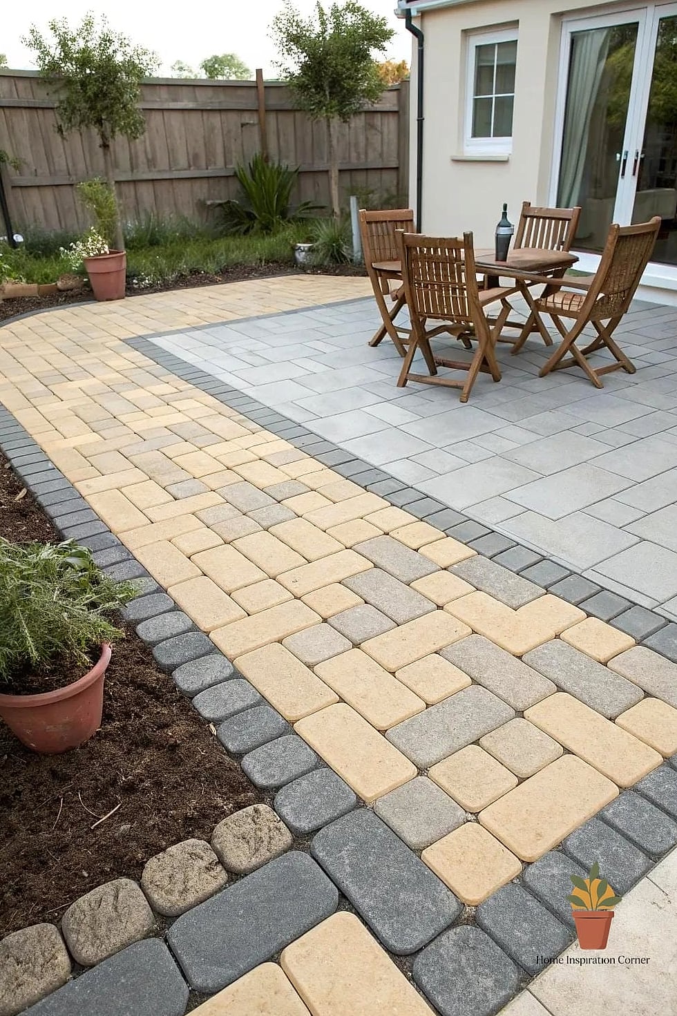 Two-Tone Paver Layout
