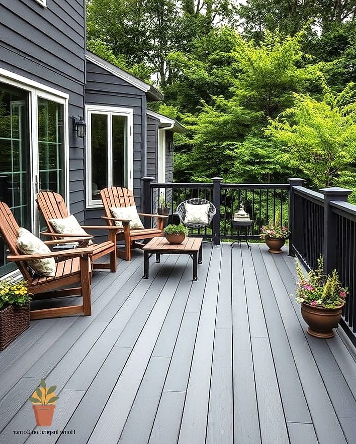 30 Deck Colors Ideas Paint Looks We're Obsessed With This Year 22 Two-Tone Gray and White