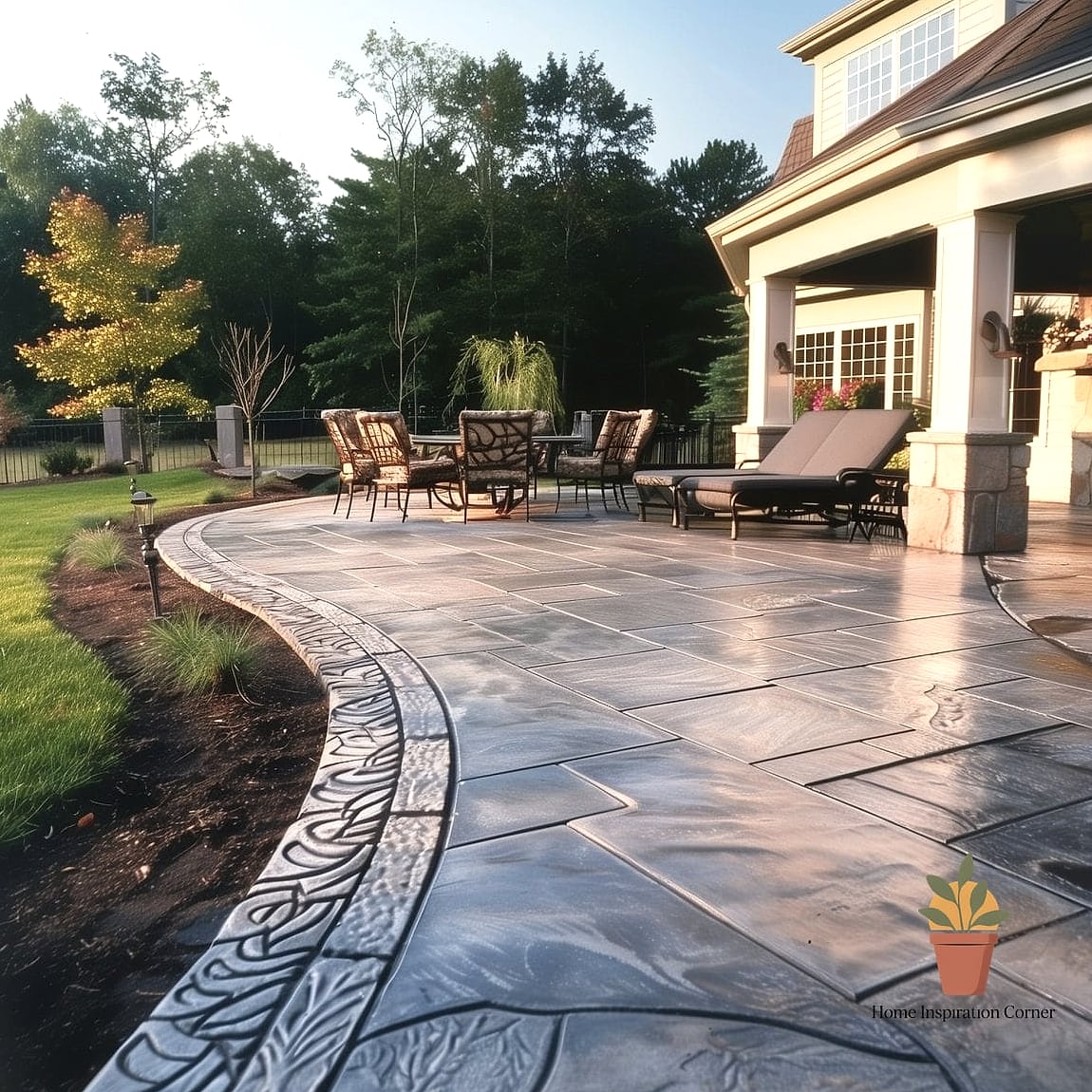 Two-Tone Border Patios