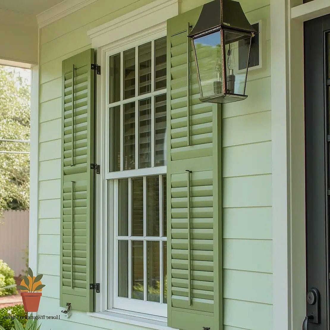 Two-Tone Shutters Matching Trim and Door