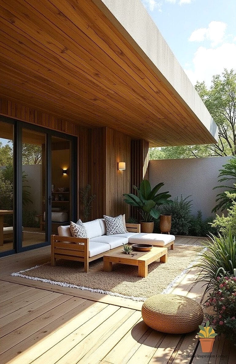 Two-Tone Wood Terrace Design