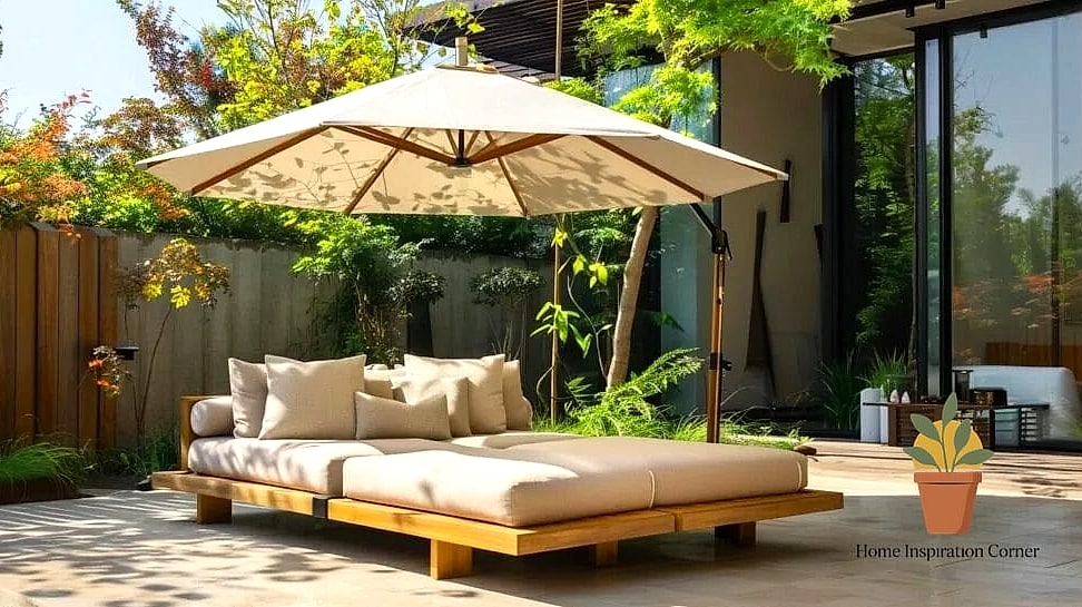Umbrella and Daybed Combo Setups