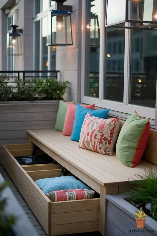11 Creative Balcony Storage Ideas Ideas You Haven't Seen Before 4 Under-Bench Drawers