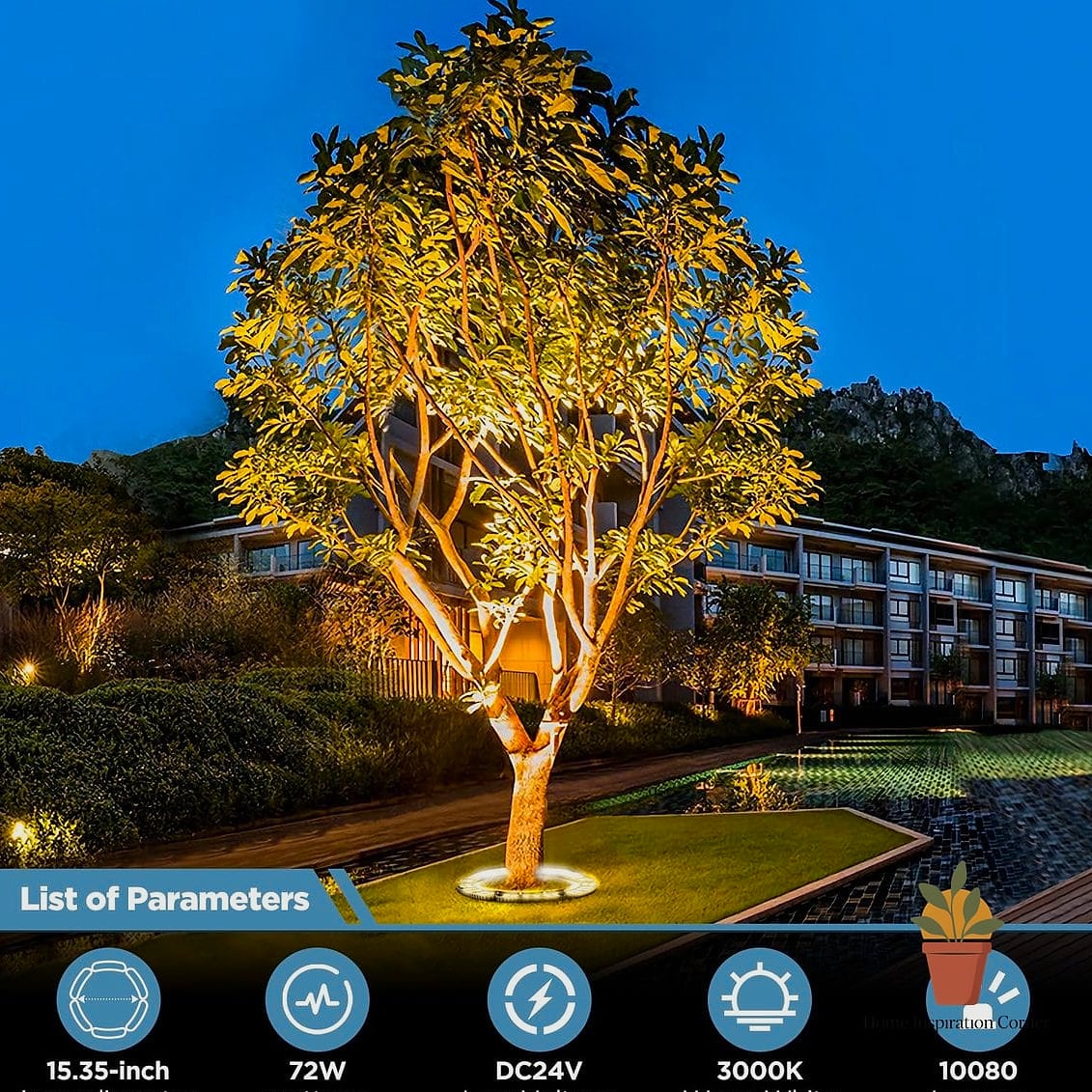Use Lower Wattage Fixtures for Small or Young Trees