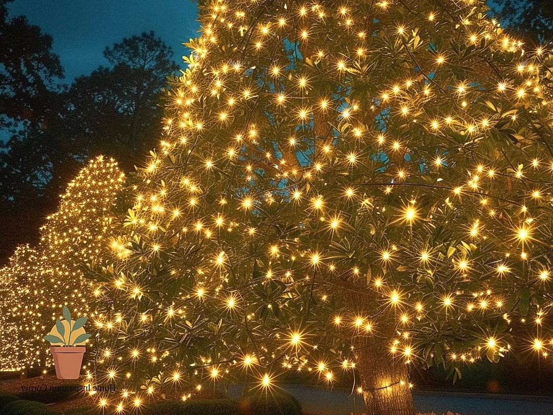 Use Net Lights for Full, Even Coverage on Shrubby Trees