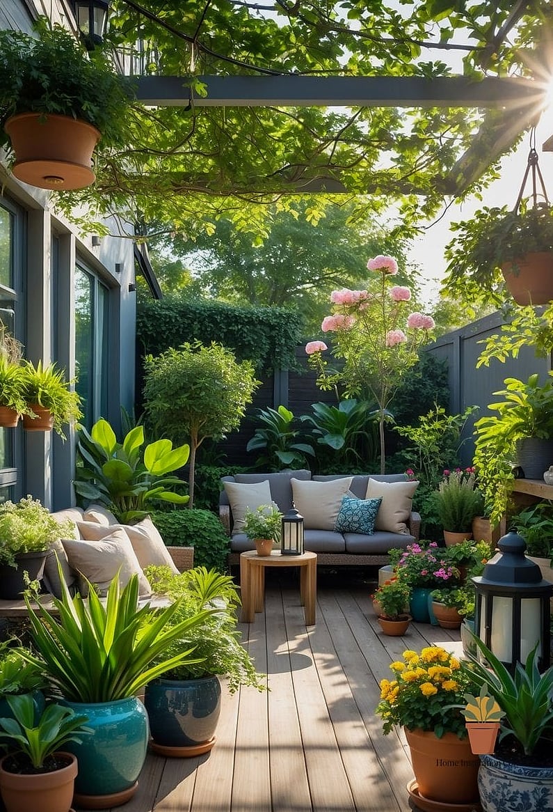 Use Potted Plants to Define Zones