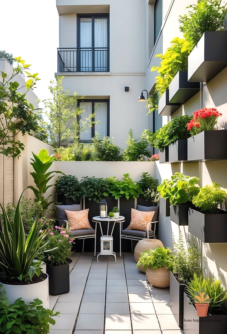 16 Patio Decorating Ideas Apartment Ideas That Are Both Stylish and Practical 5 Use Vertical Planters to Save Floor Space