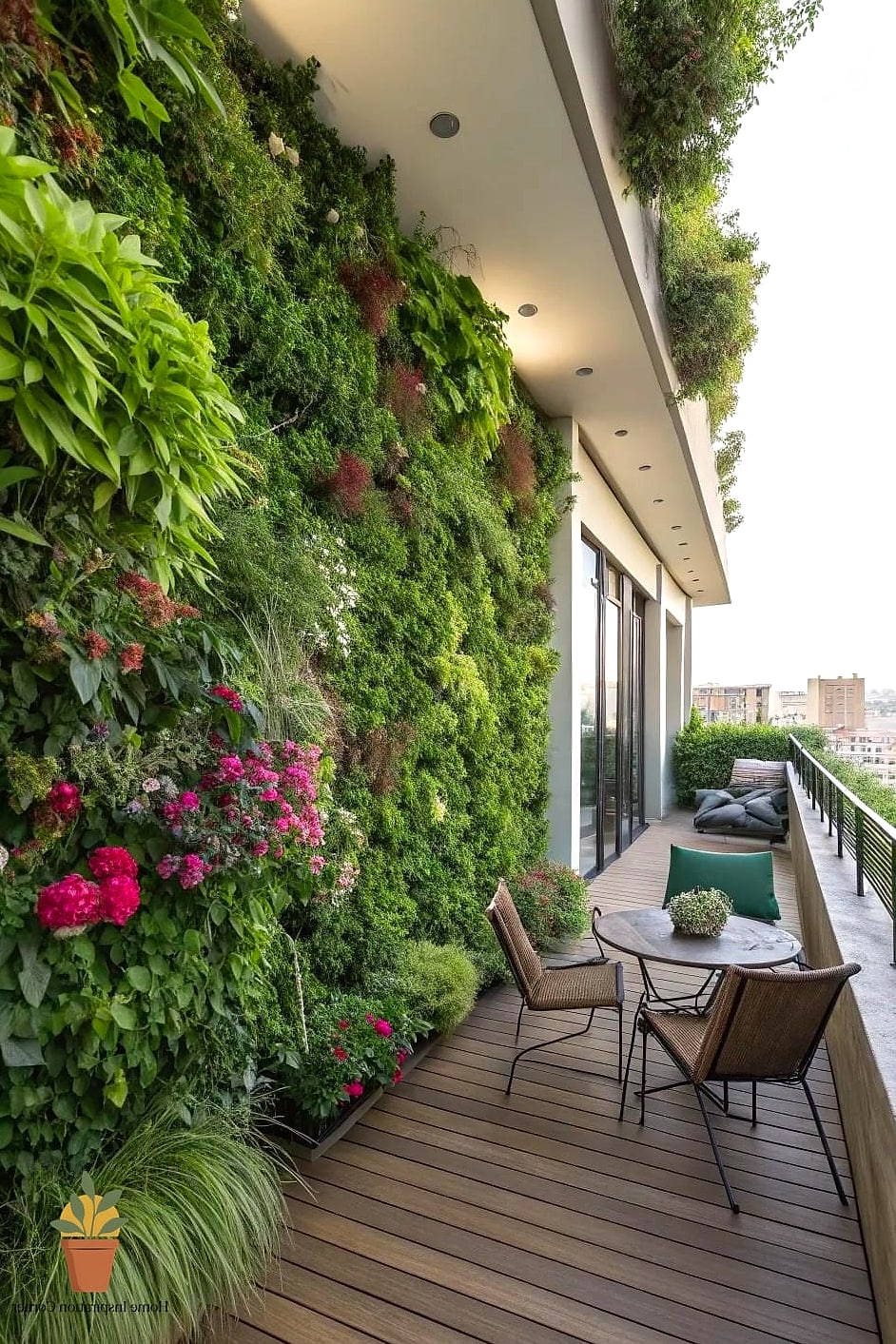 Vertical Gardens Along the Railing
