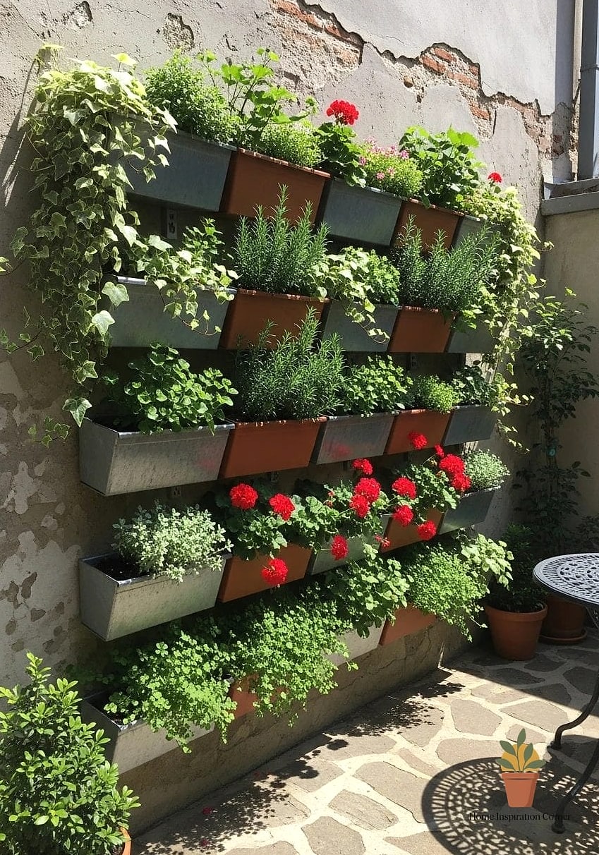 Vertical Gardens on Courtyard Walls