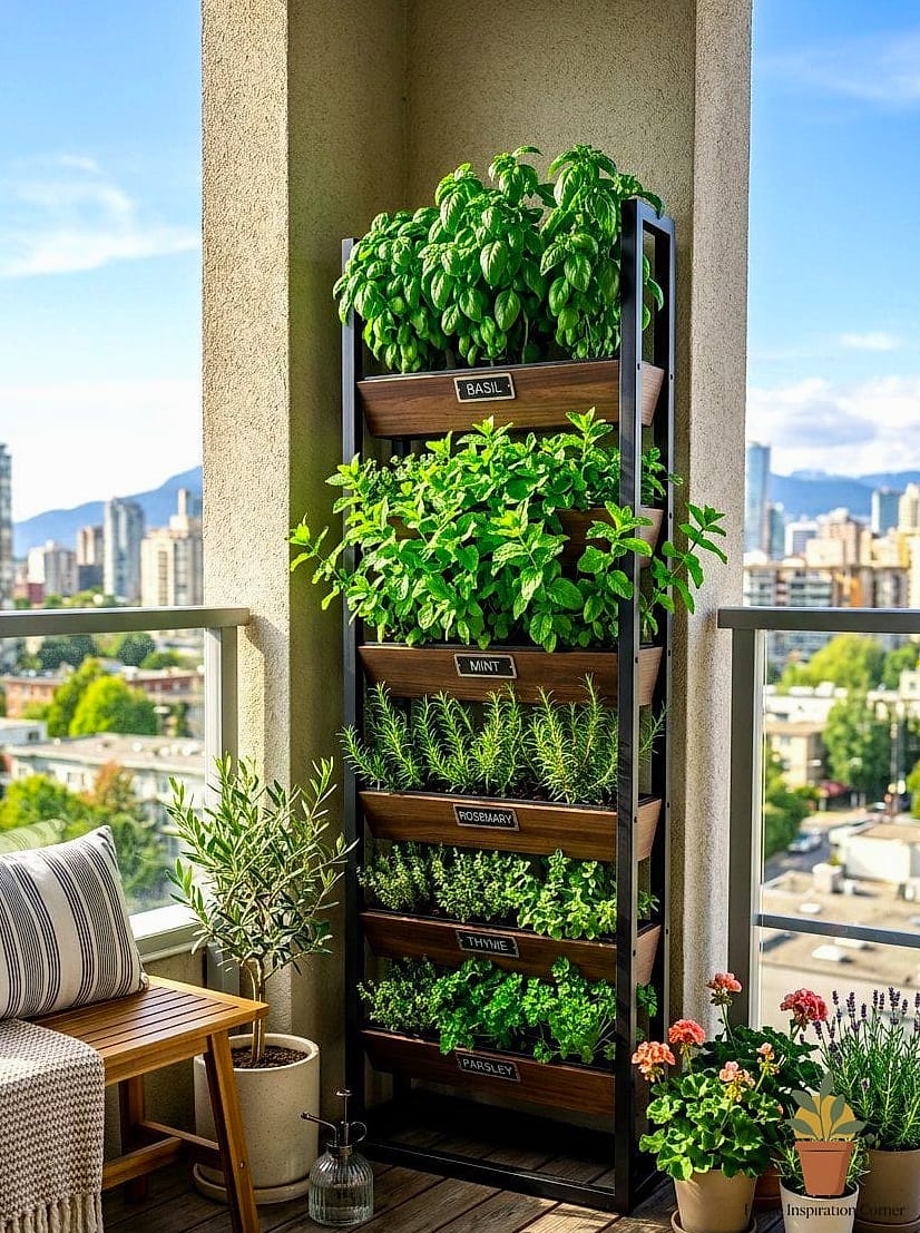 Vertical Herb Wall Using Pallets